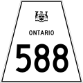 Highway 588 marker