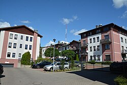 The apartment buildings in Warszewo.