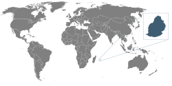 Location of Dutch Mauritius
