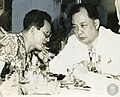 Lacson (left) with Senator Claro M. Recto (right)