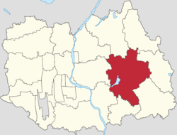 Location of Yang Town within Shunyi District