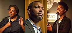 2018 winners Roxane Gay, Ta-Nehisi Coates, and Yona Harvey