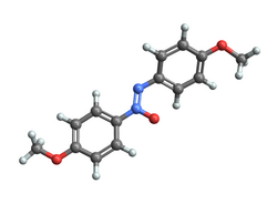Molecular model of para-azoxyanisole