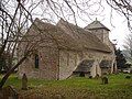 The church from the northeast, showing the vestry and porch