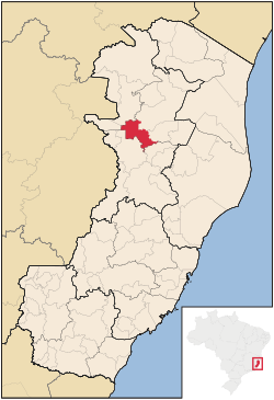 Location in Espírito Santo  state