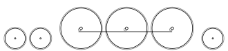 Diagram of two small leading wheels, three large driving wheels joined with a coupling rod, and a single small trailing wheel