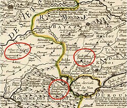 Part of a map by Guillaume de L’Isle, Mer Caspiene, Pays voisins, 1723, territory near Lake Van designated as "Yezdi Khan Principauté" ("Principality of Ezdikhan")