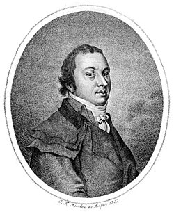 Peter Hänsel on a portrait by artist Carl Traugott Riedel