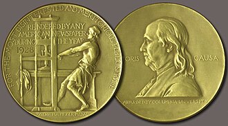 Золотая медаль Пулитцеровской премии, 1928 год