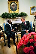 Omar Bongo and George W. Bush