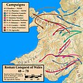 Image 27Map of the Roman invasion of Wales (from History of Wales)