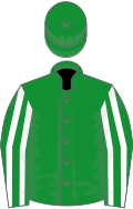 Green, white striped sleeves