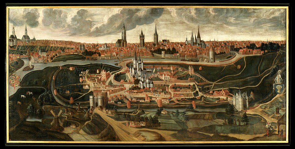 View of the city of Ghent in 1540.