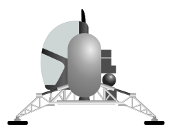 Drawing of a small spacecraft