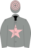 GREY, pink star, hooped cap