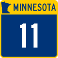 Trunk Highway 11 marker