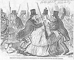 Brigham Young readies women to fight