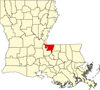 Map of Louisiana highlighting West Feliciana ParishWest Feliciana Parish