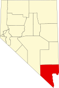 State map highlighting Clark County