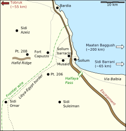 Contested area during Operation Brevity
