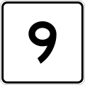 Route 9 marker