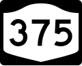 New York State Route 375 marker