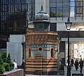 Nevill's Bishopsgate Turkish baths, London. Entrance kiosk in 2015