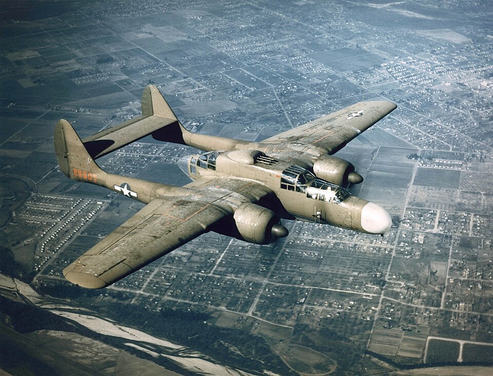 File:Northrop P-61 green airborne.jpg