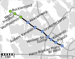 Map of Ehrenfeld tunnel and extension