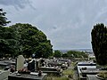 View on the cemetery at the Abbey of Graville