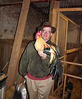 Malcolm with rooster