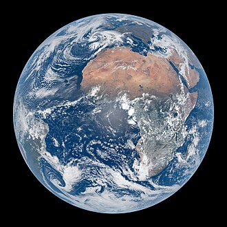 Earth as seen from Meteosat-12 in 2025, during the March equinox
