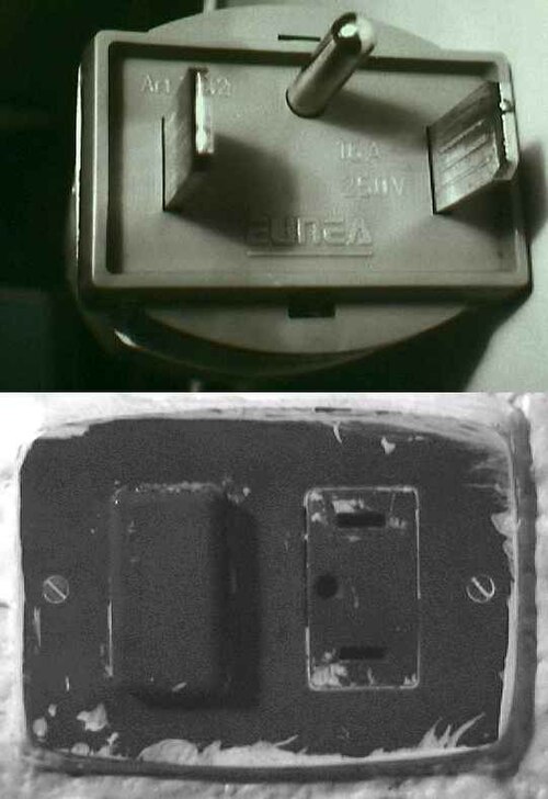 File:Spanish 3-prong plug&socket.jpg