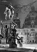 Equestrian statue of Frederick William III of Prussia and Berlin Cathedral, Mitte (locality), Berlin (1938)