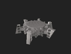 A three-dimensional analogue of the Socolar-Taylor tile (all matching rules implemented geometrically)