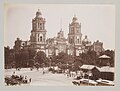 A photo of Cathedral of Mexico City. It is one of the largest cathedrals in Americas, built on the ruins of the Aztec main square.