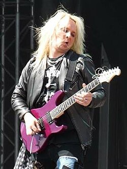 Marcello performing at the 2014 Sweden Rock Festival