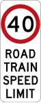 Australia – Road Train speed limit