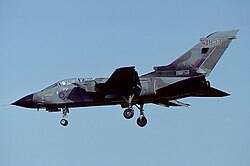 A Panavia Tornado GR1 of the Tri-National Tornado Training Establishment (TTTE).