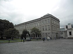 The Old Library at Trinity College Dublin (built with "grey Ballyknockan granite on the upper storeys")