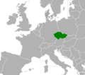 Location map for the Czech Republic and Liechtenstein.