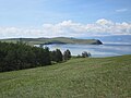 Natural meadows and grasslands at Lake Baikal, Russia