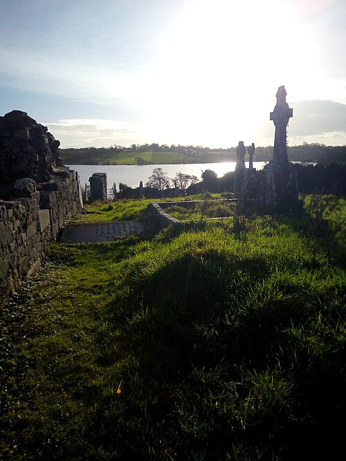 File:Killone Abbey Graveyard Lake View.jpg