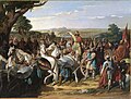 Image 69Visigothic King Roderic haranguing his troops before the Battle of Guadalete (from History of Spain)