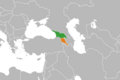 Location map for Armenia and Georgia (country).