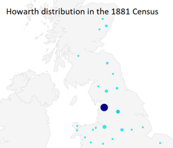 Howarth in the 1881 census