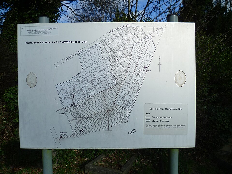 File:St Pancras and Islington Cemetery map.JPG