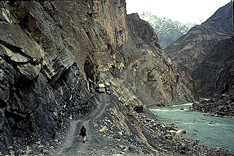 The Pamir Highway between Dushanbe and Khorog