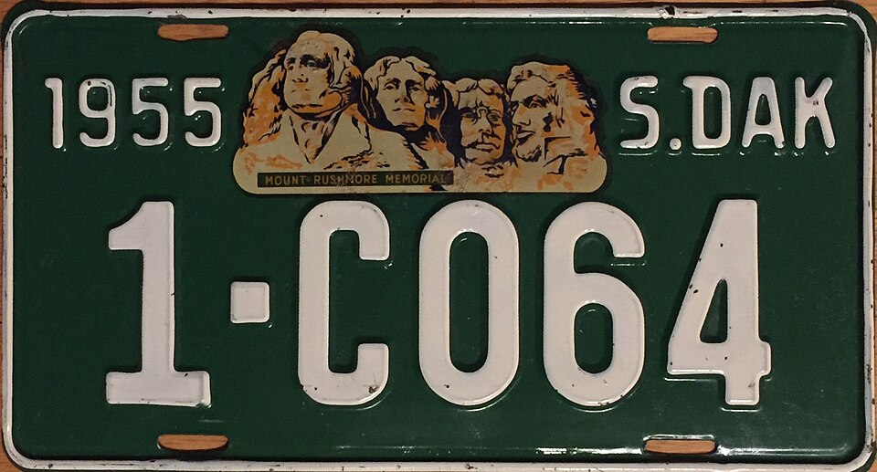 File:1955 South Dakota license plate.jpg