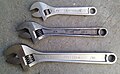 With Craftsman and Williams adjustable wrenches.